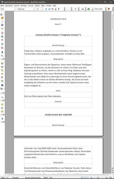 OpenOffice Writer Screenshot