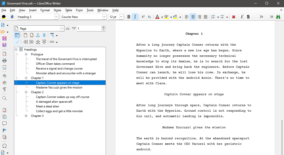 Libreoffice Writer screenshot