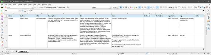 LibreOffice Calc Screenshot