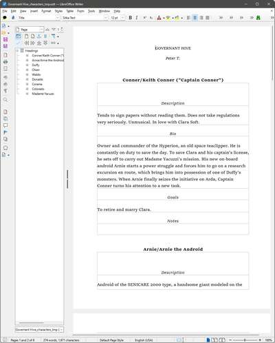 LibreOffice Writer Screenshot